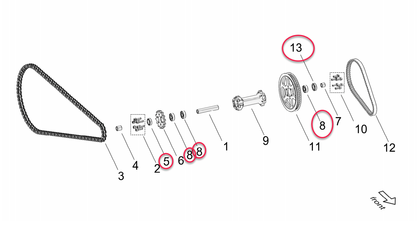 Bearing Kit | Intermediate Shaft | Surron LBX | E Ride Pro | Talaria XXX