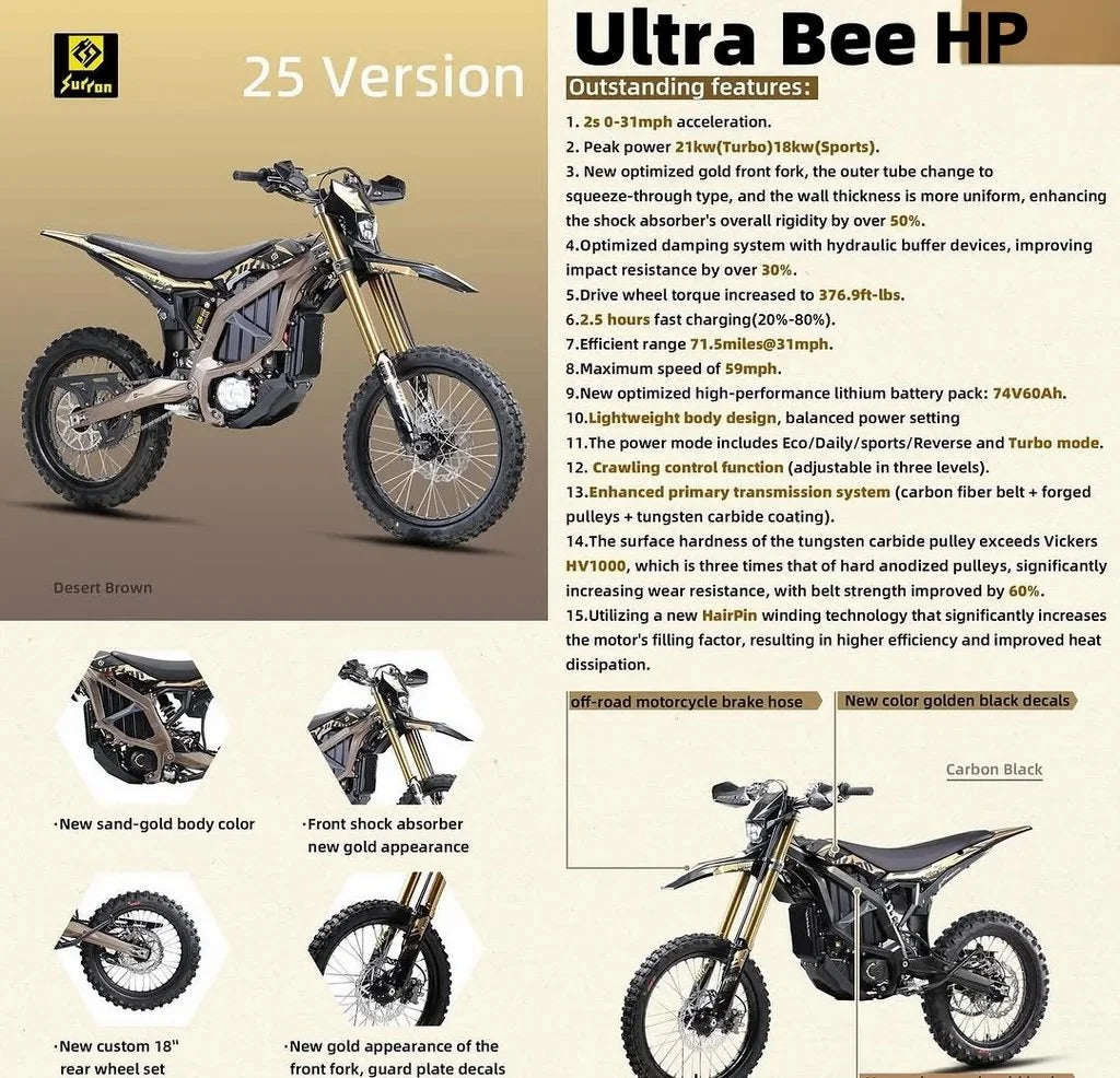2025 Surron Ultra Bee 21kw Electric Dirtbike